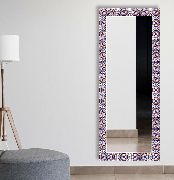 Mosaic Red and Blue Wall Mirror big mirror
