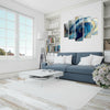 Panoramic Golden Abstract Tempered Glass Wall Art