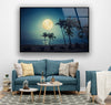 Palm Tree Tropical Tempered Glass Wall Art