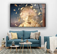 Modern Sculpture Tempered Glass Wall Art