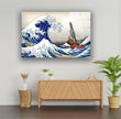 Wave Kanagawa Tempered Glass Wall Art
