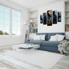 Dark Floral Panoramic Tempered Glass Wall Art