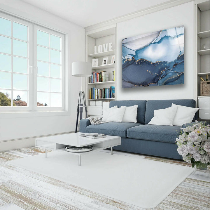 Blue Glass Wall Pictures & Cool Art Decor