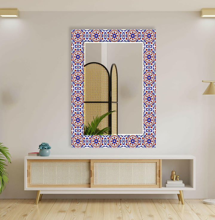 Mosaic Red and Blue Wall Mirror full body mirror
