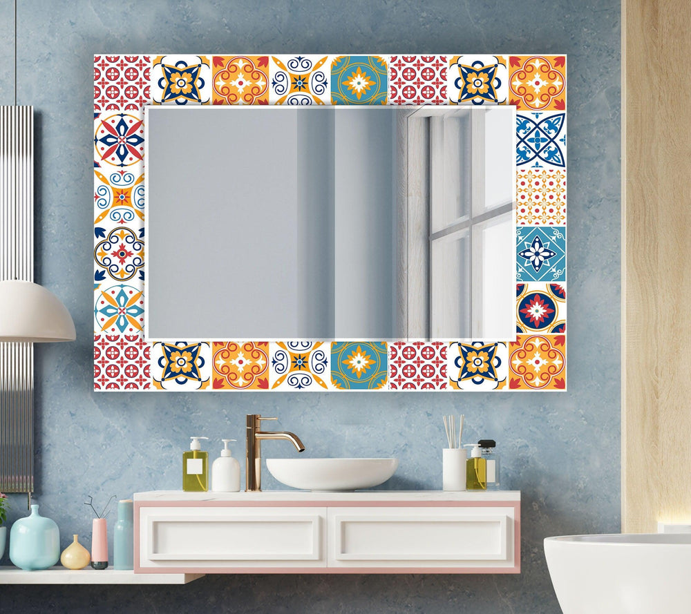 Red & Orange Wall Mirror wall mirror
