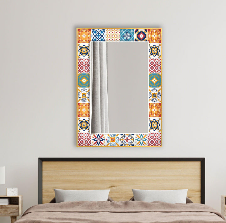 Red & Orange Wall Mirror huge wall mirror
