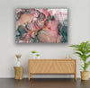 Pink Alcohol Ink Gray Marble Tempered Glass Wall Art
