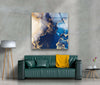 Blue Abstract Tempered Glass Wall Art