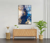 Blue Abstract Tempered Glass Wall Art