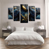 Dark Floral Panoramic Tempered Glass Wall Art
