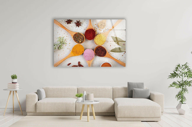 Spices Tempered Glass Wall Art