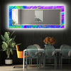 Abstract Tempered Glass Wall Mirror