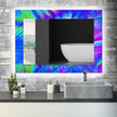 Abstract Tempered Glass Wall Mirror