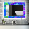 Abstract Tempered Glass Wall Mirror
