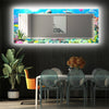 Abstract Tempered Glass Wall Mirror