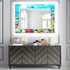 Abstract Tempered Glass Wall Mirror