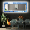 Abstract Tempered Glass Wall Mirror