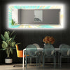 Abstract Tempered Glass Wall Mirror