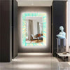 Abstract Tempered Glass Wall Mirror