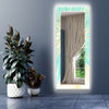 Abstract Tempered Glass Wall Mirror