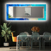 Abstract Tempered Glass Wall Mirror