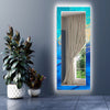 Abstract Tempered Glass Wall Mirror