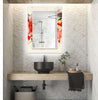 Abstract Tempered Glass Wall Mirror