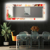 Abstract Tempered Glass Wall Mirror