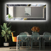Abstract Tempered Glass Wall Mirror