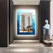 Abstract Tempered Glass Wall Mirror
