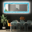 Abstract Tempered Glass Wall Mirror