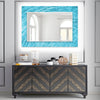 Abstract Tempered Glass Wall Mirror
