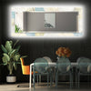 Abstract Tempered Glass Wall Mirror