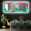 Abstract Tempered Glass Wall Mirror