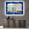 Abstract Tempered Glass Wall Mirror