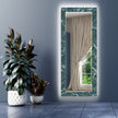 Abstract Tempered Glass Wall Mirror