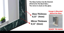 Abstract Tempered Glass Wall Mirror