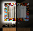 Stained Tempered Glass Wall Mirror