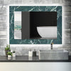 Abstract Tempered Glass Wall Mirror