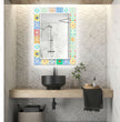 Mosaic Tempered Glass Wall Mirror