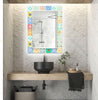 Mosaic Tempered Glass Wall Mirror