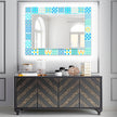 Mosaic Tempered Glass Wall Mirror