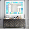 Mosaic Tempered Glass Wall Mirror