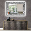 Mosaic Tempered Glass Wall Mirror