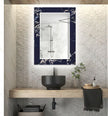 Abstract Tempered Glass Wall Mirror