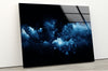 Blue Abstract Tempered Glass Wall Art