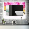 Abstract Tempered Glass Wall Mirror