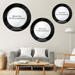 Wooden Round Tempered Glass Wall Mirror