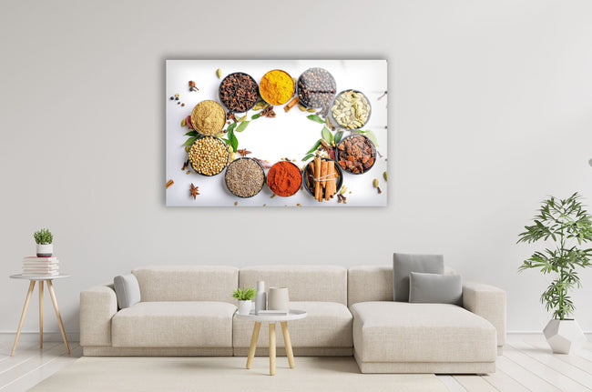 Spices Tempered Glass Wall Art