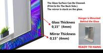 Abstract Tempered Glass Wall Mirror